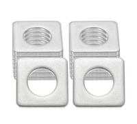 sourcing map Lot de 40 rondelles de plaque carrées plates, 10 mm x 20 mm x 2 mm d'épaisseur en acier inoxydable 304 pour boulons, usines, salle de bain, réparation, ateliers, construction, argent