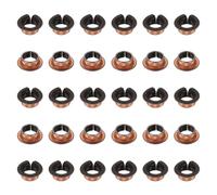 sourcing map Lot de 40 roulements à douille à bride, alésage de 7 mm x 9 mm de diamètre extérieur x 5 mm de longueur x 13 mm, bagues sans huile enveloppées de bronze fritté