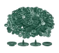 sourcing map Lot de 400 boutons-pression ronds en plastique T5 sans couture pour vêtements, couture, manteaux, couches, bavoirs, travaux manuels, vert foncé