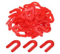 sourcing map Lot de 400 entretoises de nivellement de carrelage, cales en forme de U en forme de fer à cheval de 0,3 cm pour installation d'outils de carrelage auto-nivelant, rouge