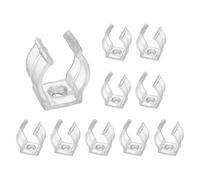 sourcing map Lot de 45 clips T5 en U pour ampoules LED, tube fluorescent LED PC, accessoires de montage de rechange avec vis pour support de lampe, blanc