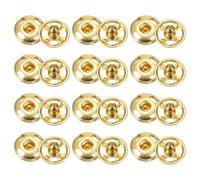 sourcing map Lot de 48 boutons pression à coudre en métal de 9 mm pour fermeture de sac à main, vêtements, couture, loisirs créatifs, doré