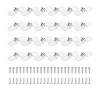 sourcing map Lot de 48 sangles de tuyau rigides en acier inoxydable 304 de 5 mm, sangles à deux trous, support en U, collier de serrage robuste avec vis autotaraudeuses pour installation de cordon de