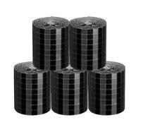 sourcing map Lot de 4800 carreaux de mosaïque miroir carrés autocollants en verre pour loisirs créatifs, décoration, art, collage, fabrication de cartes, 5 x 5 mm, noir