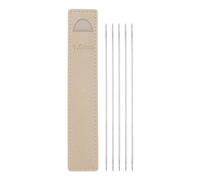 sourcing map Lot de 5 aiguilles à tricoter extra fines de 1,5 mm de diamètre, 14 cm de long, mini aiguilles à double pointe en acier inoxydable pour pull, vêtements, chaussettes