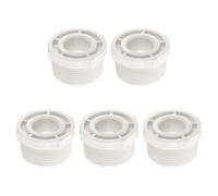 sourcing map Lot de 5 bagues réductrices en PVC G1-1/2 - Filetage mâle vers G3/4" femelle - Raccord réducteur de tuyau en PVC - Pour système de plomberie - Blanc