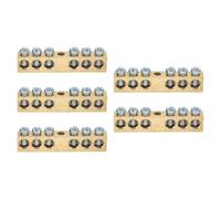 sourcing map Lot de 5 barres de terre à 6 positions en laiton M5 59 x 8 x 12 mm pour appareils électriques