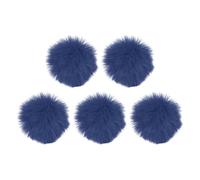 sourcing map Lot de 5 bonnettes de microphone en fourrure pour intérieur et extérieur Bleu 10 x 55 mm