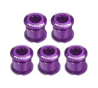 sourcing map Lot de 5 boulons à double chaîne M8 en alliage d'aluminium pour pédalier de vélo de route, VTT, violet