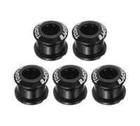 sourcing map Lot de 5 boulons de pédalier M8 en alliage d'aluminium pour vélo de route, VTT, noir