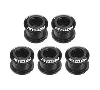 sourcing map Lot de 5 boulons de pédalier M8 en alliage d'aluminium pour vélo de route, VTT, noir