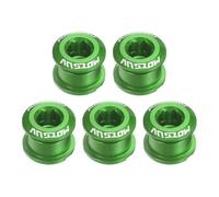 sourcing map Lot de 5 boulons de pédalier M8 en alliage d'aluminium pour vélo de route, VTT, vert