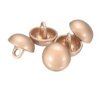 sourcing map Lot de 5 boutons à coudre demi-ronds en métal avec tige pour blazer, costume, manteau, veste, tissu, décoration de vêtements, doré brumeux, 10 mm