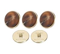 sourcing map Lot de 5 boutons à coudre ronds en métal de 32 L - 20 mm - Motif flèche - Boutons de rechange pour couture de vêtements et bricolage - Marron foncé