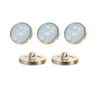 sourcing map Lot de 5 boutons ronds en résine à motif décoratif vintage pour blazer, vêtements, uniforme, veste, manteau, 23 mm, bleu ciel