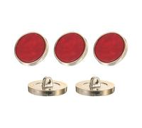 sourcing map Lot de 5 boutons ronds en résine à motif décoratif vintage pour blazer, vêtements, uniforme, veste, manteau, 23 mm, rouge vin