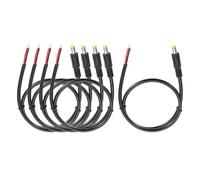sourcing map Lot de 5 câbles d'alimentation CC 5,5 mm x 2,5 mm mâle vers fil nu extrémité ouverte 50 cm pour PC, ordinateur portable, jouets, téléphone portable, appareil électronique