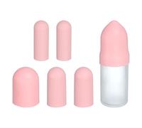 sourcing map Lot de 5 cache-bouteilles en silicone pour voyage, manchons élastiques pour éviter les fuites de 2,2 cm/2,8 cm/4,1 cm de diamètre, accessoires de voyage pour bouteilles de shampooing, de