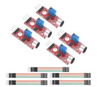 sourcing map Lot de 5 capteurs sonores pour microphone KY-037 - Module de détection vocale avec fil de raccordement pour interrupteur activé par la voix