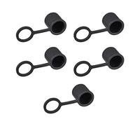 Sourcing map Lot de 5 capuchons anti-poussière en silicone BNC-B pour prise jack femelle Noir