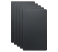 sourcing map Lot de 5 cartes de visite en métal 8,4 x 5,1 x 0,1 cm en acier inoxydable 201 avec effet miroir titane gravé au laser pour maison, bureau, invitations cadeaux, noir