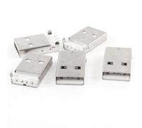 sourcing map Lot de 5 circuits imprimés A mâle USB 180° 4 broches vers connecteur brasage Surface Mounted Devices SMT Jack
