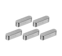 sourcing map Lot de 5 clés rondes en forme de plume, 6 x 6 x 20 mm en acier au carbone, rainure de clavette de machine pour connexion de fixation de type arbre