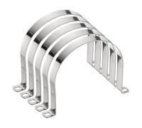 sourcing map Lot de 5 colliers de serrage de 130 mm, colliers de serrage M130 en U, sangle de tuyau rigide en acier inoxydable, support en forme de U avec deux trous pour tuyau de tuyau, cordon