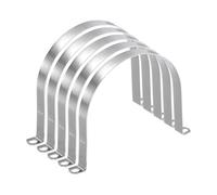 sourcing map Lot de 5 colliers de serrage de 160 mm, colliers de serrage M160 en forme de U, sangle de tuyau rigide en acier inoxydable, support en forme de U avec deux trous pour tuyau de tuyau,