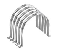 Sourcing map Lot de 5 colliers de serrage pour conduit de 160 mm, Clamp M160 pour tube en U, collier de tuyau rigide en acier inoxydable, support en forme de U avec deux trous pour la fixation de