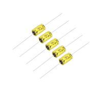sourcing map Lot de 5 condensateurs électrolytiques non polarisés 1 uF 100 V, 17 mm x 10 mm en aluminium pour projets audio, haut-parleurs et amplificateur de voiture