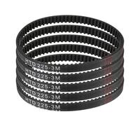 sourcing map Lot de 5 courroies de distribution HTD-3M en caoutchouc 75 dents, pas de 225 mm de longueur x 6 mm de largeur x 2,4 mm de hauteur, poulie à boucle fermée