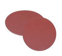 sourcing map Lot de 5 disques abrasifs de 25,4 cm, grain 60 en oxyde d'aluminium, papier abrasif auto-agrippant, papier abrasif rond sans trou, peinture de voiture, bois, métal
