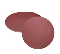 sourcing map Lot de 5 disques abrasifs de 30,5 cm, grain 80 en oxyde d'aluminium, papier abrasif auto-agrippant, papier abrasif rond sans trou, peinture de voiture, bois, métal