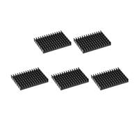Sourcing map Lot de 5 dissipateurs thermiques en forme de croix pour puce MOS GPU IC Noir 30 x 40 x 5 mm