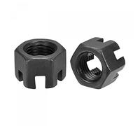 sourcing map Lot de 5 écrous hexagonaux M14 x 1,5 mm en acier au carbone de grade 4,8 - Noirs