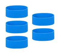 sourcing map Lot de 5 élastiques plats en caoutchouc de silicone antidérapants de 11,9 cm pour livres, pièges, art, papier d'emballage, enveloppements de cordon, bleu