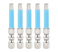 sourcing map Lot de 5 embouts de tournevis à choc hexagonaux de 4 mm (H4.0) à tête plate magnétique avec tige hexagonale de 6,35 mm de long en acier chromé S2 pour perceuse électrique