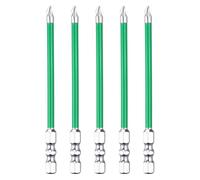 sourcing map Lot de 5 embouts de tournevis à percussion pour électricien FPZ1 de 10,2 cm avec tige hexagonale S2 magnétique fendue Phillips pour disjoncteur à air électrique, argent/vert