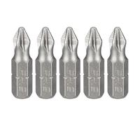 sourcing map Lot de 5 embouts de tournevis cruciformes PH2 6,35 mm à tige hexagonale magnétique antidérapante en acier K5, rose