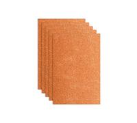 sourcing map Lot de 5 feuilles de mousse EVA fines à paillettes orange - 20,3 x 30,5 cm - Pour travaux manuels, projet de bricolage, salle de classe, scrapbooking (1,5 mm d'épaisseur)