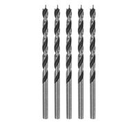 sourcing map Lot de 5 forets hélicoïdaux à pointe ronde de 3,2 mm de diamètre pour menuisier, travail du bois, plastique, caoutchouc