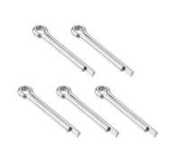 sourcing map Lot de 5 goupilles fendues en acier inoxydable 304 de 8 mm x 50 mm pour appareils ménagers, équipements de sport, réparation mécanique automobile (argent)
