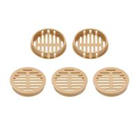 sourcing map Lot de 5 grilles d'aération rondes en plastique pour salle de bain, maison, bureau, cuisine, armoire, orange