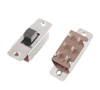 sourcing map Lot de 5 interrupteurs coulissants 3 positions on/off/on DPDT 2p2t 6 A/125 V 3 A/250 V AC