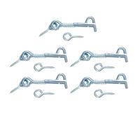 sourcing map Lot de 5 loquets à œillet de 5,1 cm en fer plaqué zinc avec vis de montage pour portes et armoires en bois