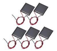 sourcing map Lot de 5 mini panneaux solaires 1,5 V 0,09 W 60 mA - Petit panneau solaire polycristallin avec 2 câbles pour jouets électriques - Chargeur - 30 mm x 30 mm