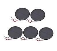 sourcing map Lot de 5 mini panneaux solaires 4 V 0,52 W 130 mA, petit panneau solaire polycristallin avec 2 câbles pour kit de matériaux de jouets électriques, chargeur, 73 mm de diamètre