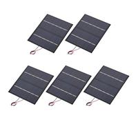 sourcing map Lot de 5 mini panneaux solaires 6 V 1,68 W 280 mA, petit panneau solaire polycristallin avec 2 câbles pour jouets électriques, kit de chargeur, 110 mm x 92 mm