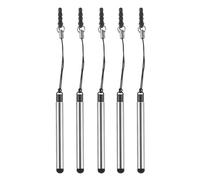 sourcing map Lot de 5 mini stylets rétractables métalliques pour tous les appareils à écran tactile Argenté